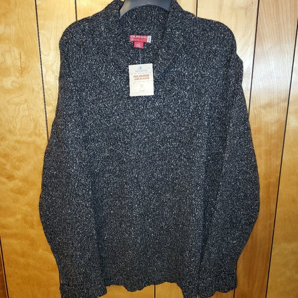 Guess Other - GUESS Mens Sweater LARGE Cowl Neck High Neck Wool GRAY NEW Fashion Sweater A4